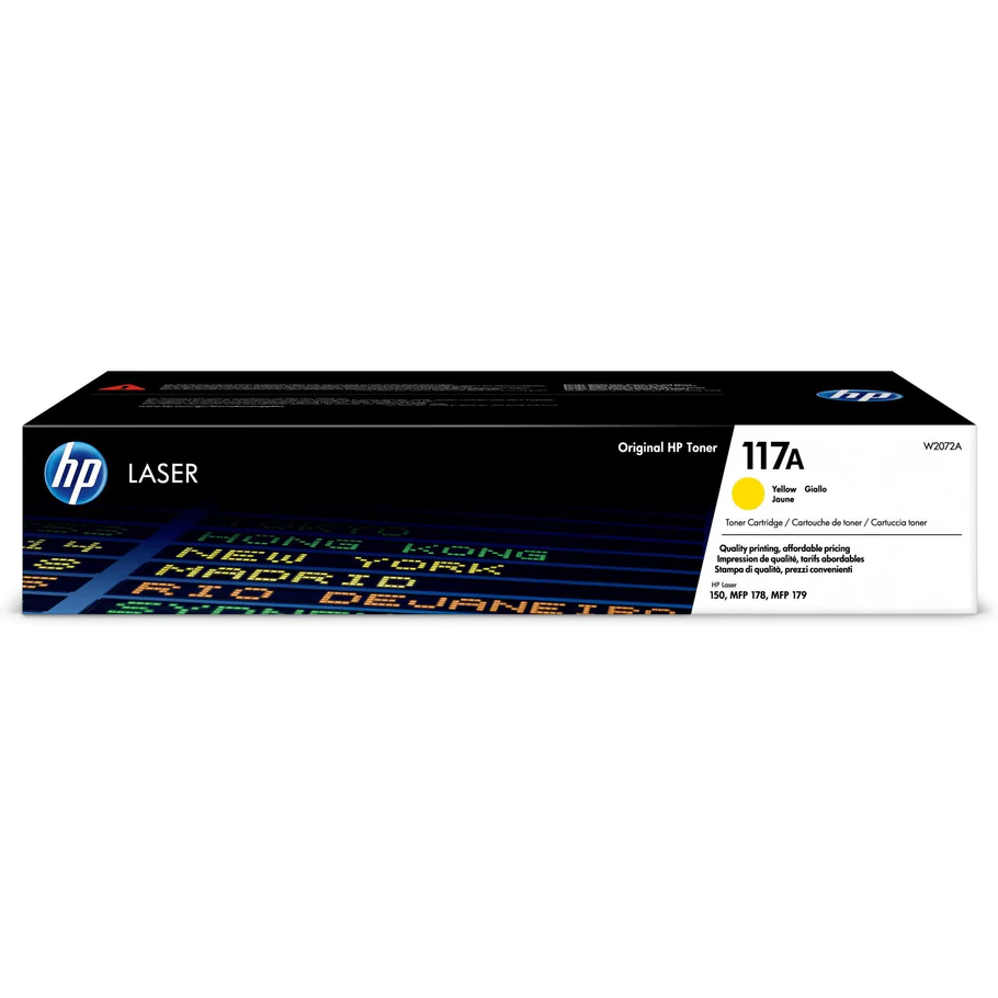 HP 117A Yellow Toner Cartridge W2072A Single Pack