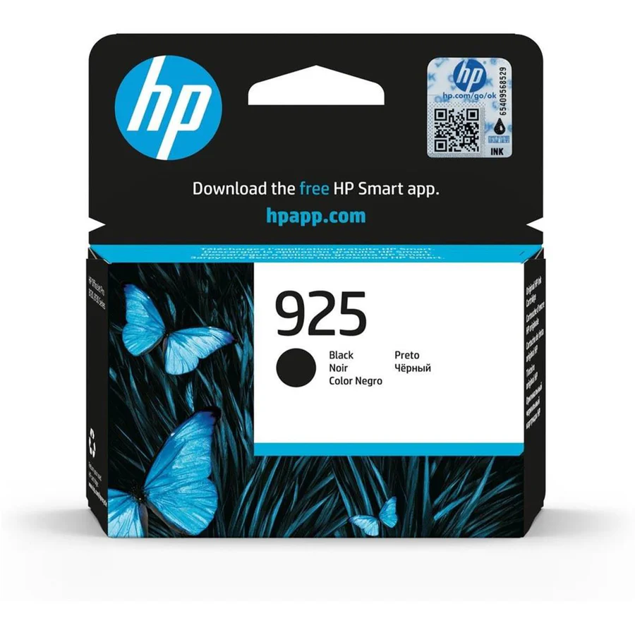 HP 925 Black Printer Ink Cartridge Original-4K0V9PE Single-pack